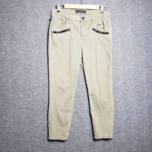 Rock & Republic Kashmiere Crop Pants Womens Size 12 Green Rock Preppy Casual